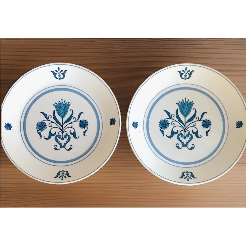 VTG Noritake Progression BLUE HAVEN Bread Plates 6.25” SET OF 2